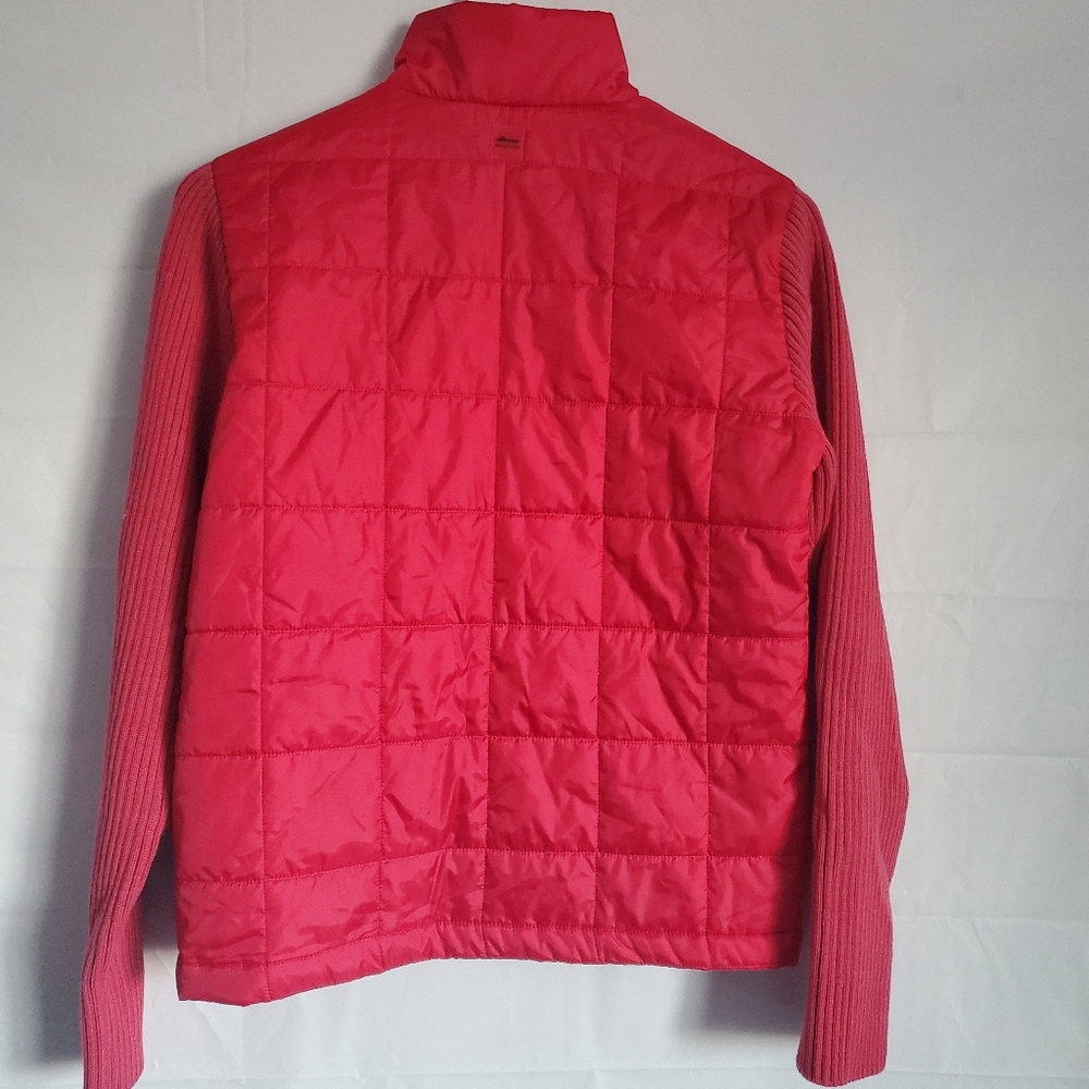 Ellesse lightweight puffer Jacket with Knitted sleeves Red - Picture 2 of 9